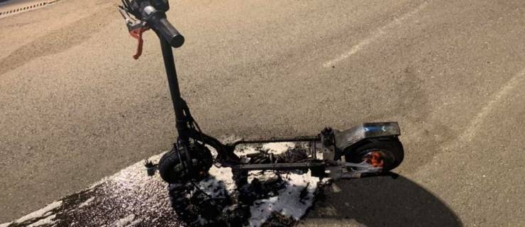 Brand eines Elektroscooters