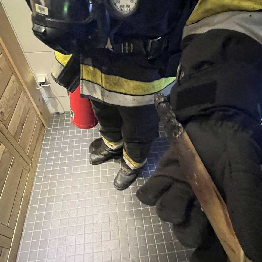 Kleinbrand in Sauna